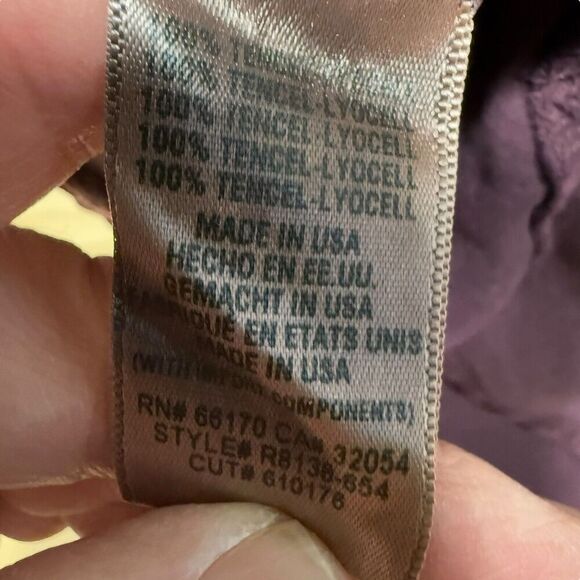 Anthropologie Cloth & Stone Tiffany Bell Sleeve Dress Burgundy Tie back M - Picture 7 of 12